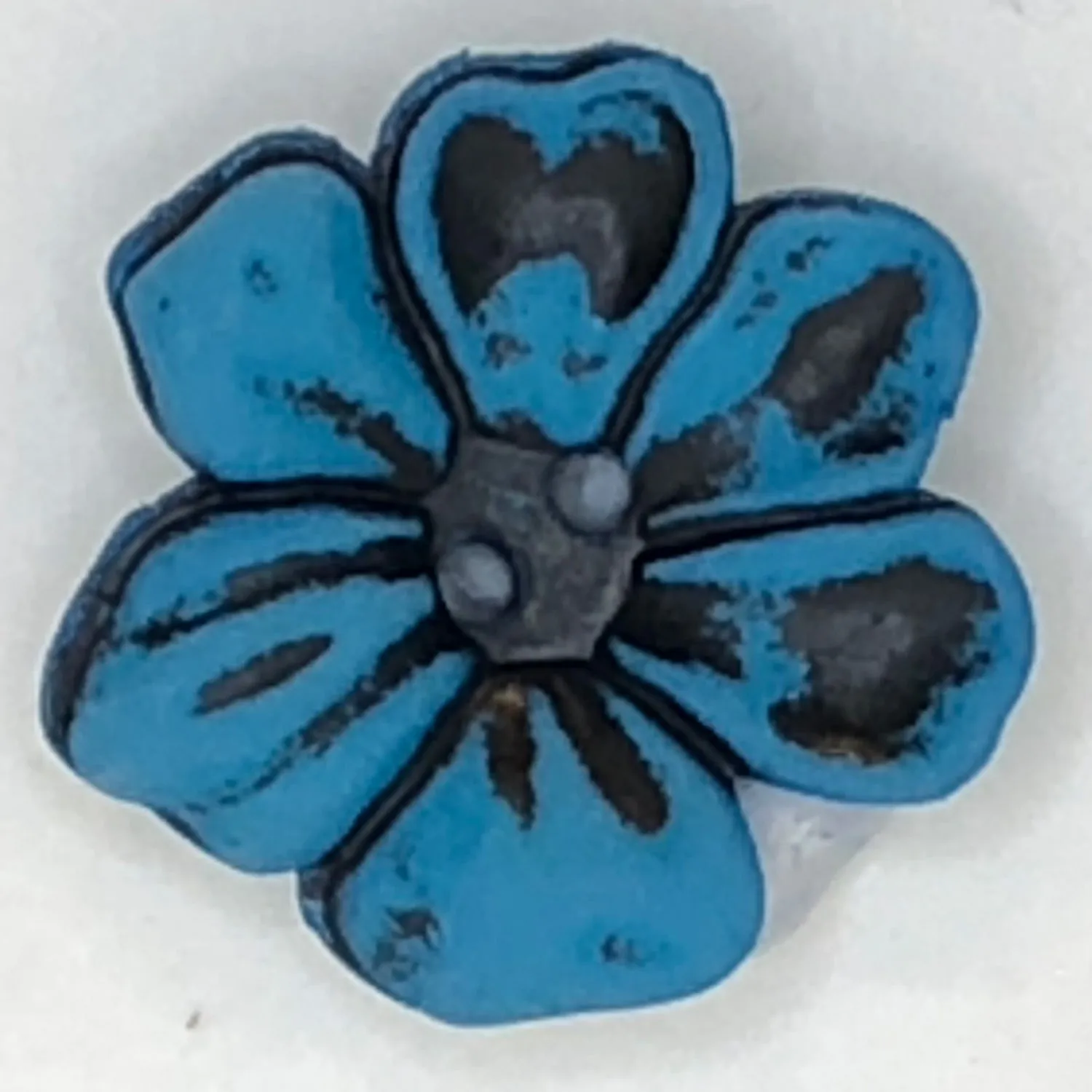 2 Hole Matt Flower Frangipani Button 15mm