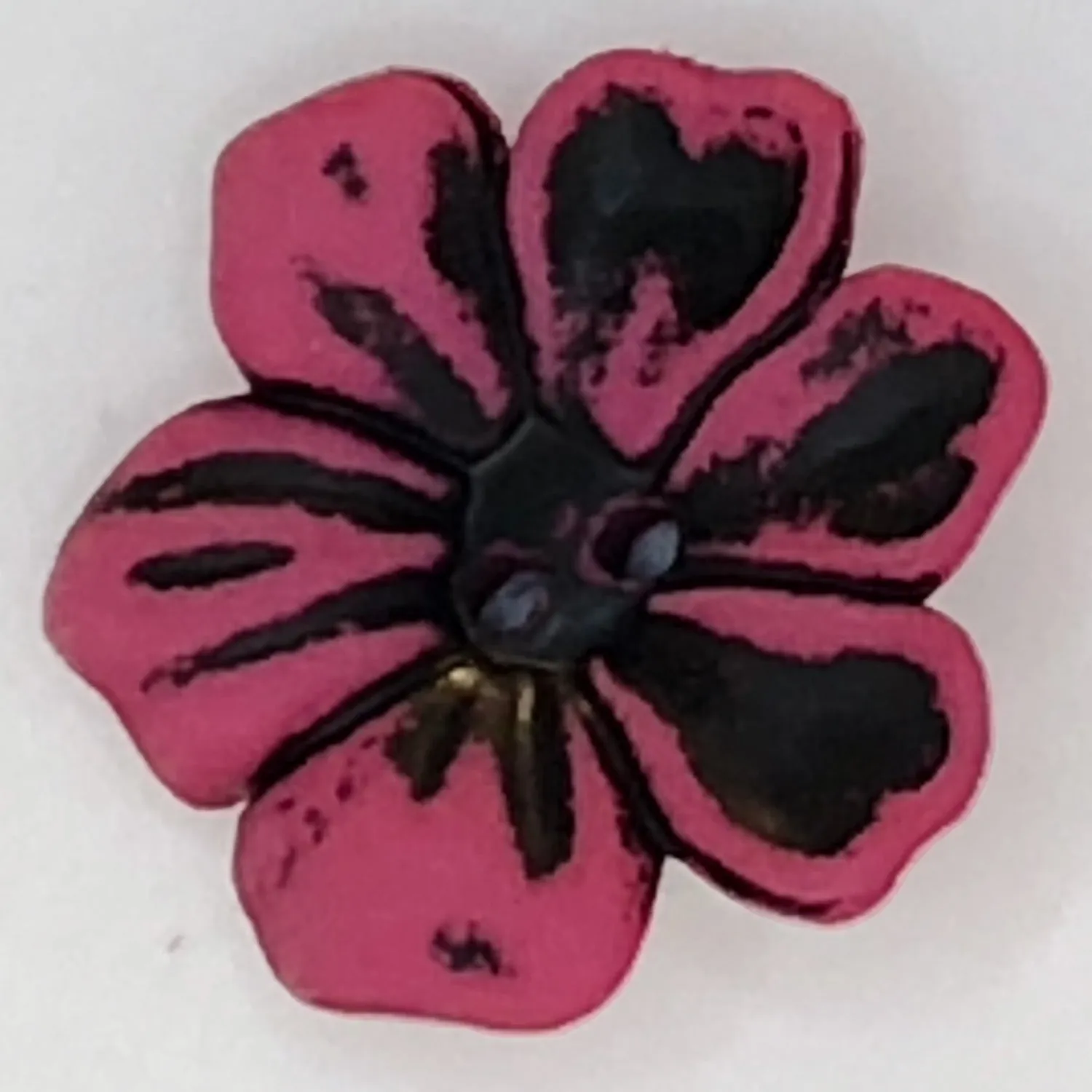 2 Hole Matt Flower Frangipani Button 15mm