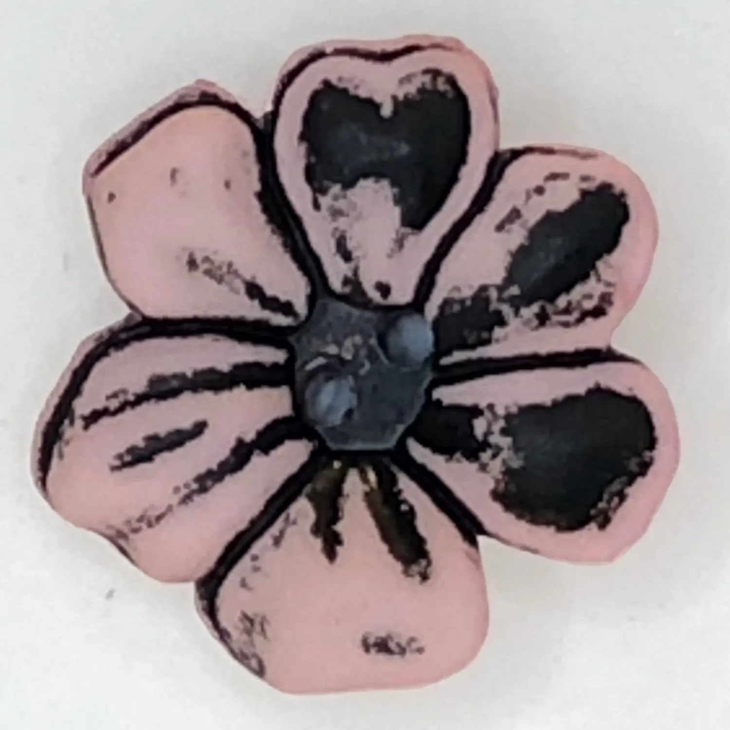 2 Hole Matt Flower Frangipani Button 15mm