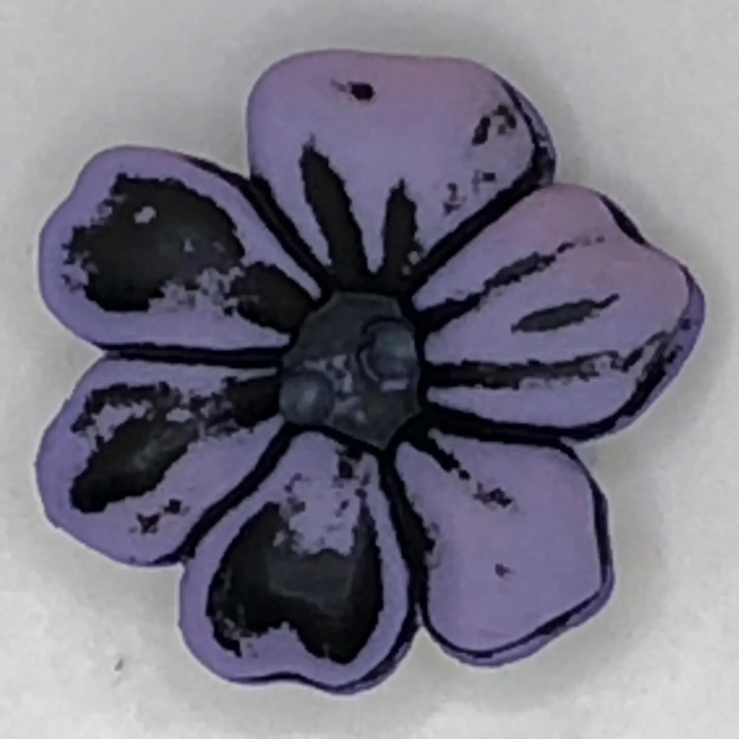 2 Hole Matt Flower Frangipani Button 15mm