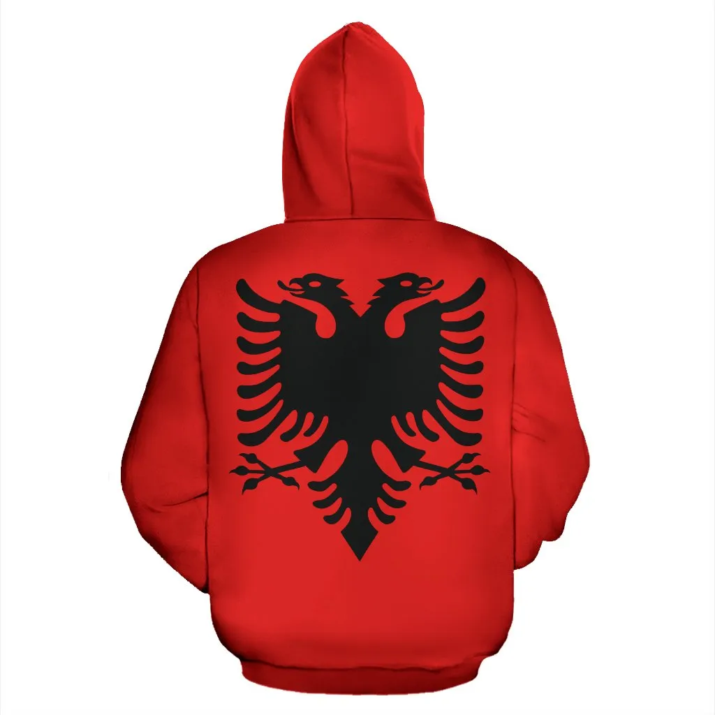 Albania All Over Hoodie - Coat Of Arm -  BN09