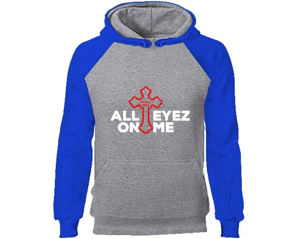 All Eyes On Me Raglan Hoodie, Rap, Hip-Hop R&B Inspired Hoodie