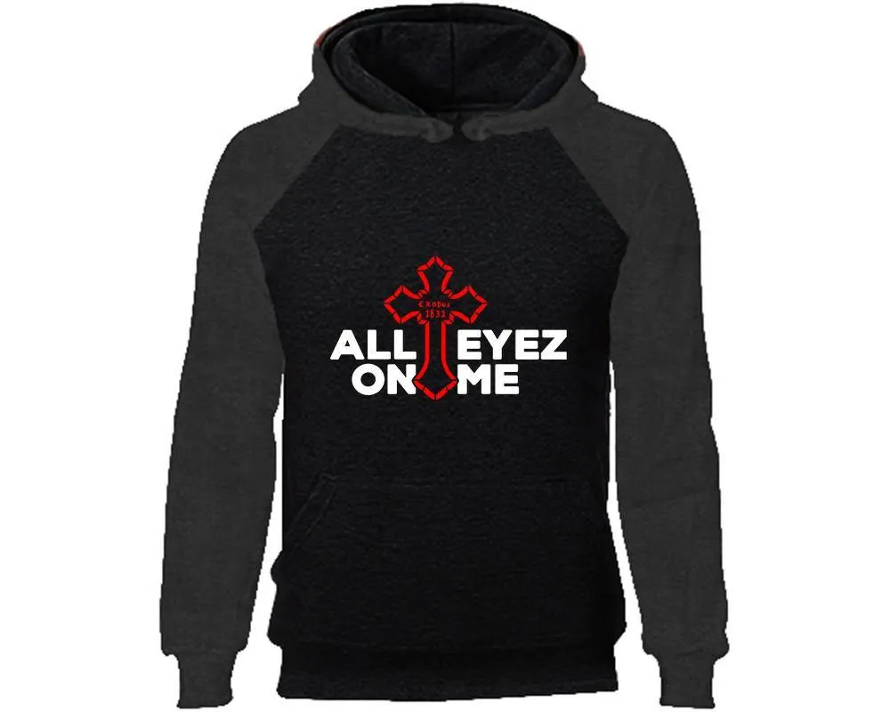 All Eyes On Me Raglan Hoodie, Rap, Hip-Hop R&B Inspired Hoodie