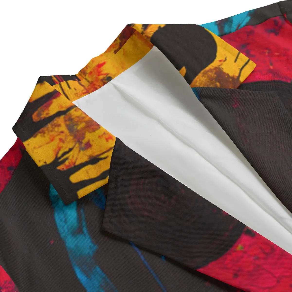 All-Over Print Women's Leisure Blazer | 245GSM Cotton abstract horses