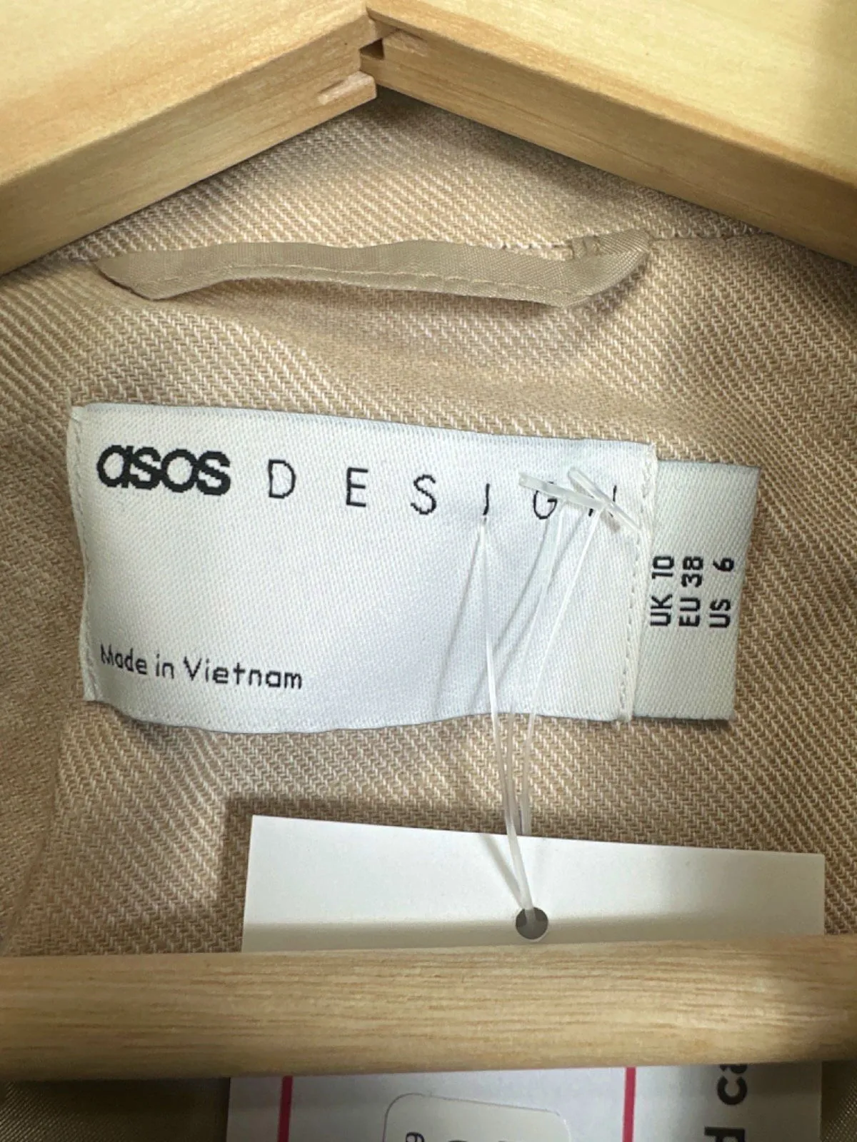 ASOS Beige Denim Jacket UK 10