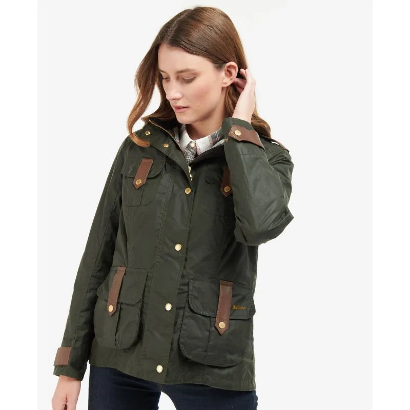 Barbour Premium Defence Ladies Wax Jacket - Archive Olive/Ancient