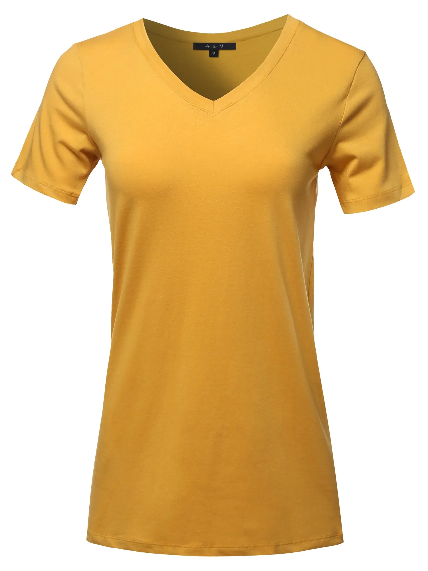 Basic Solid Premium Cotton Short Sleeve V-neck T Shirt Tee Tops