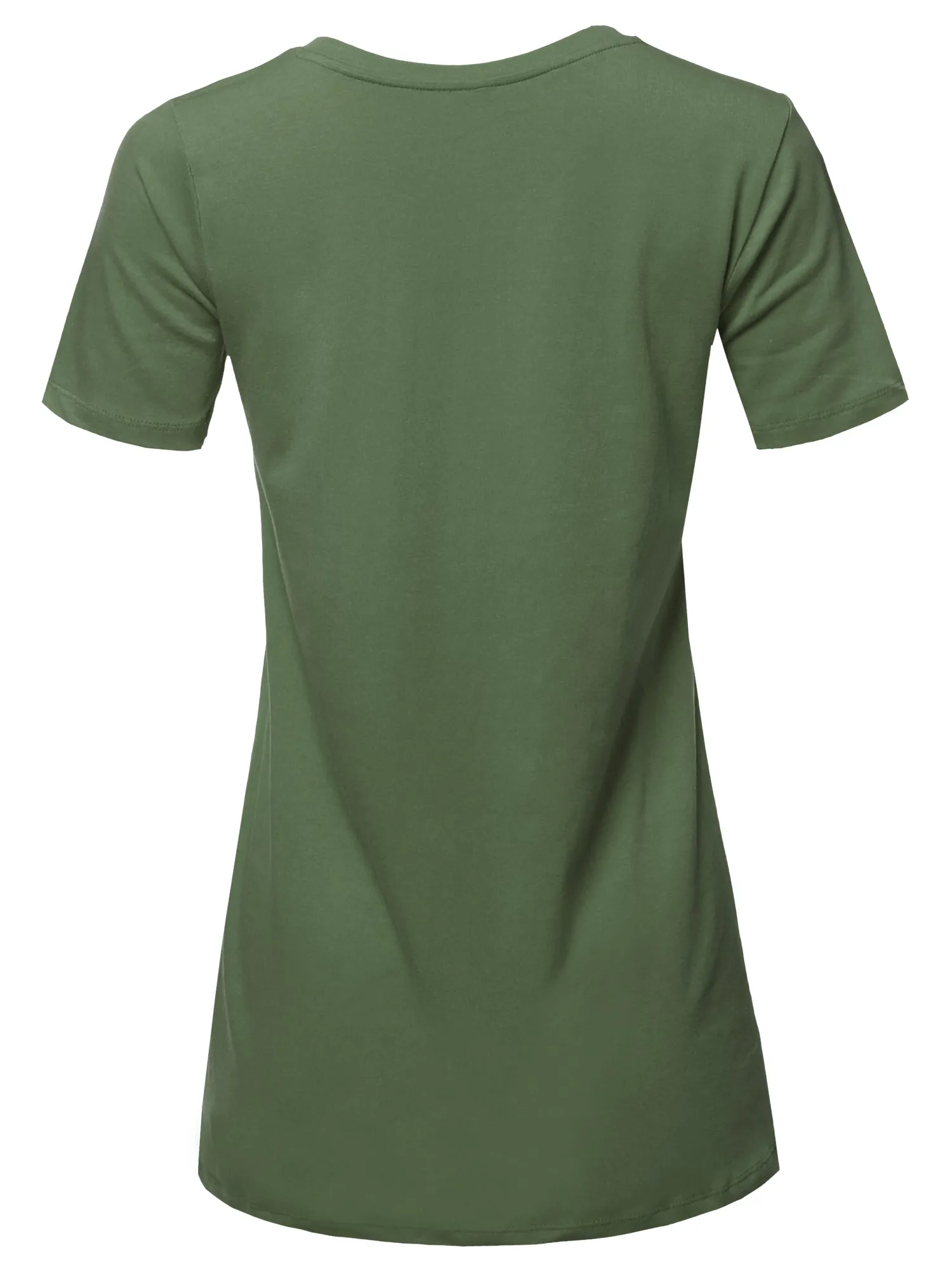 Basic Solid Premium Cotton Short Sleeve V-neck T Shirt Tee Tops