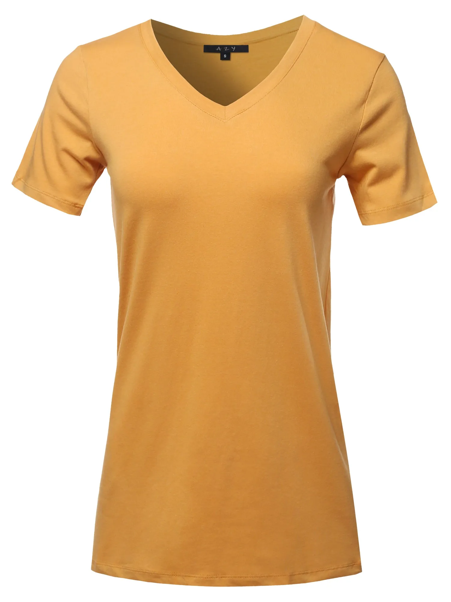 Basic Solid Premium Cotton Short Sleeve V-neck T Shirt Tee Tops