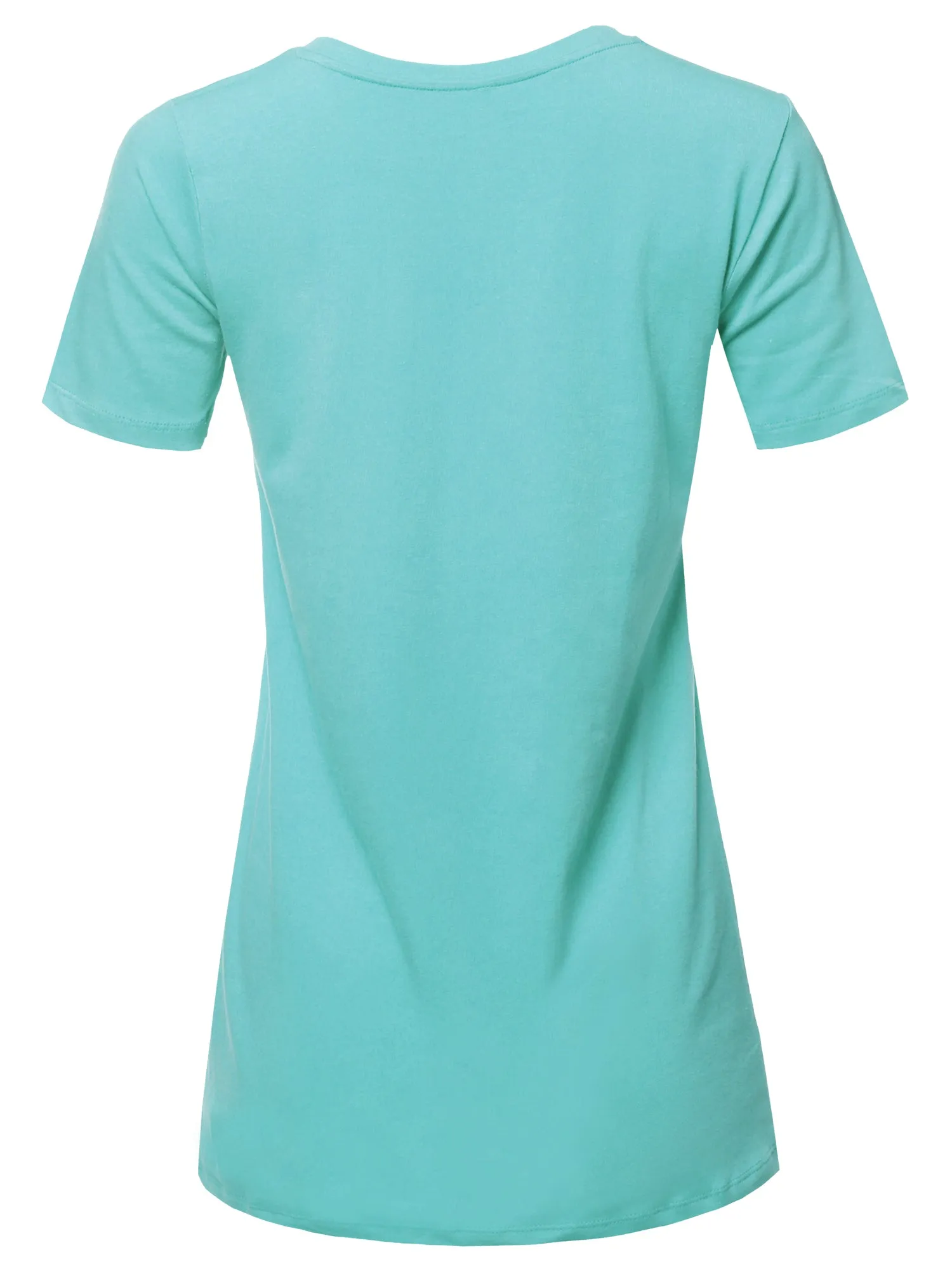 Basic Solid Premium Cotton Short Sleeve V-neck T Shirt Tee Tops