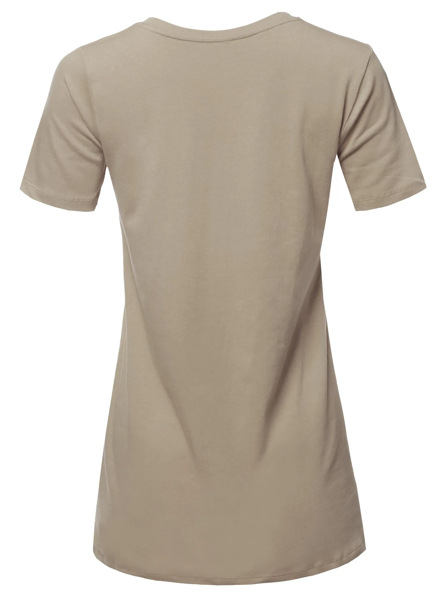 Basic Solid Premium Cotton Short Sleeve V-neck T Shirt Tee Tops