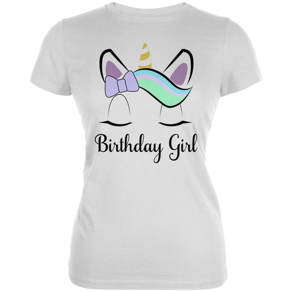 Birthday Girl Unicorn Juniors Soft T Shirt