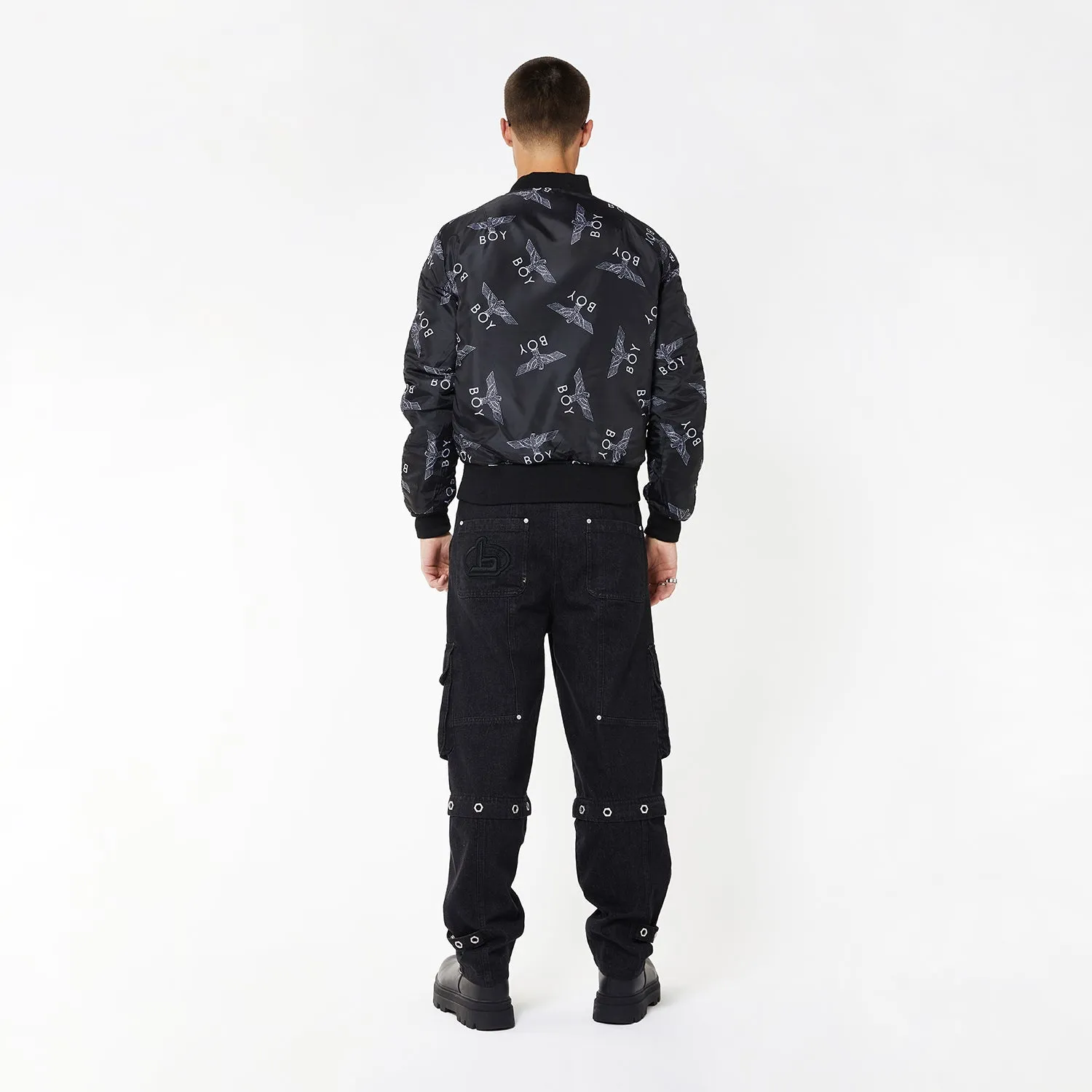 BOY MA1 REVERSIBLE BOMBER JACKETS - BLACK