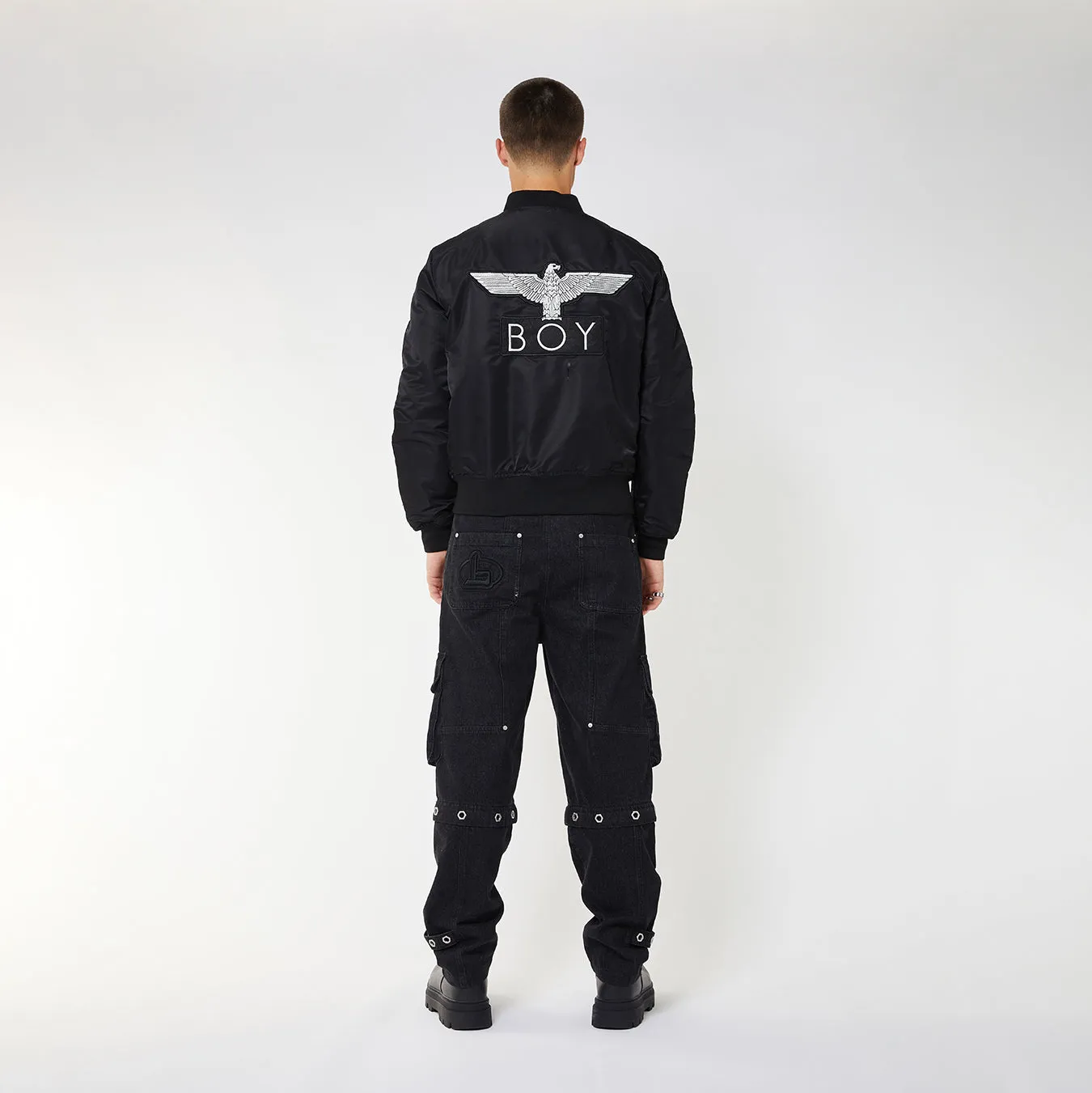 BOY MA1 REVERSIBLE BOMBER JACKETS - BLACK