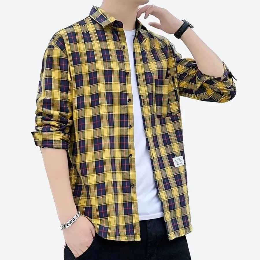 Casual Long-Sleeve Plaid Flannel Shirts