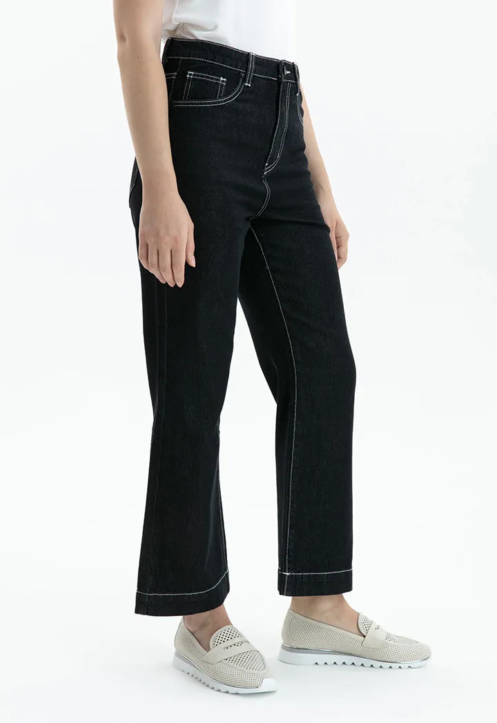 Choice Solid Wide Leg Trouser Black