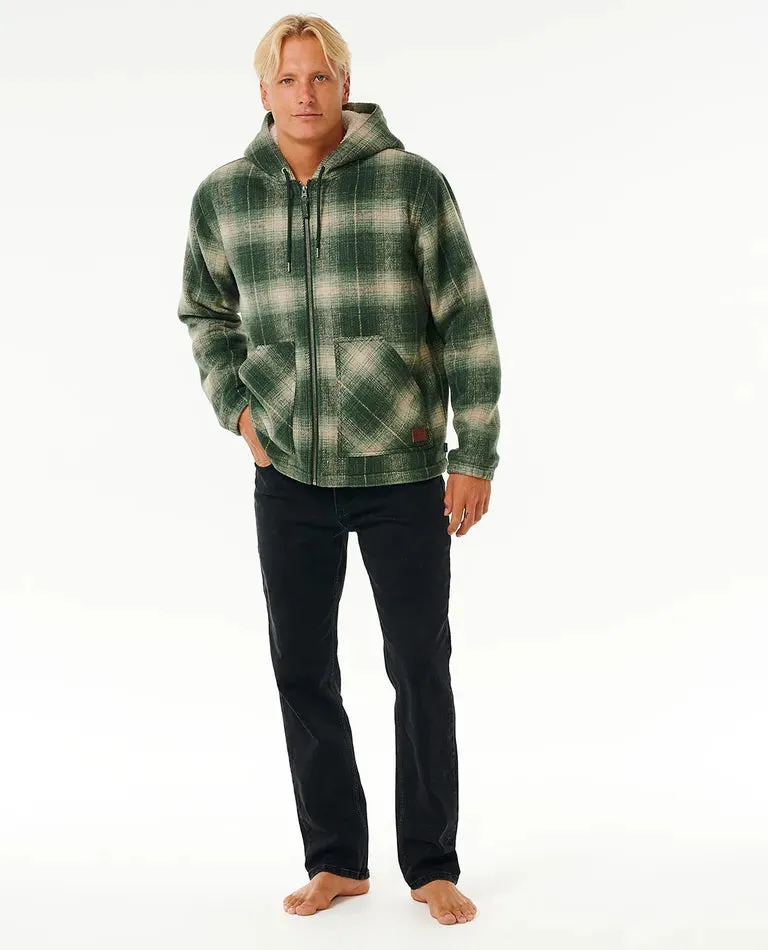 Classic Surf Check Jacket - Dark Olive