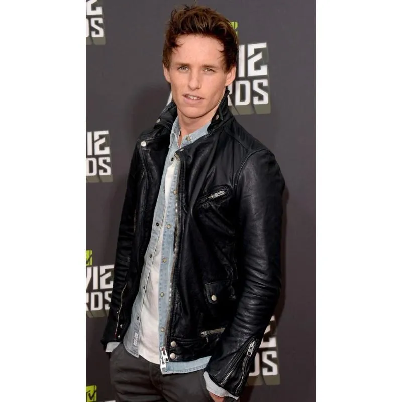 EDDIE REDMAYNE 99 STYLISH LEATHER JACKET by TJS