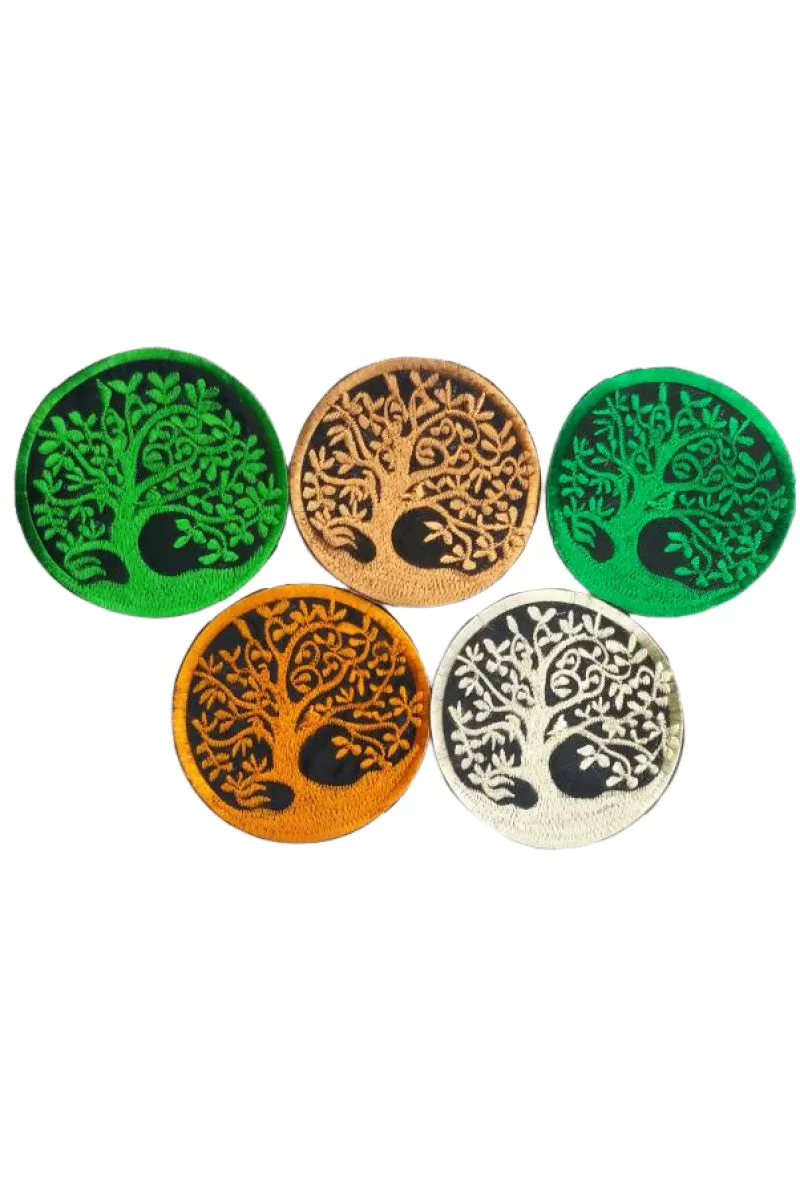 Embriodery Patches (Pack Of Five)-Tree Of Life