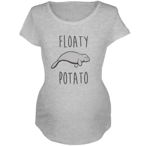 Floaty Potato Manatee Funny Maternity Soft T Shirt