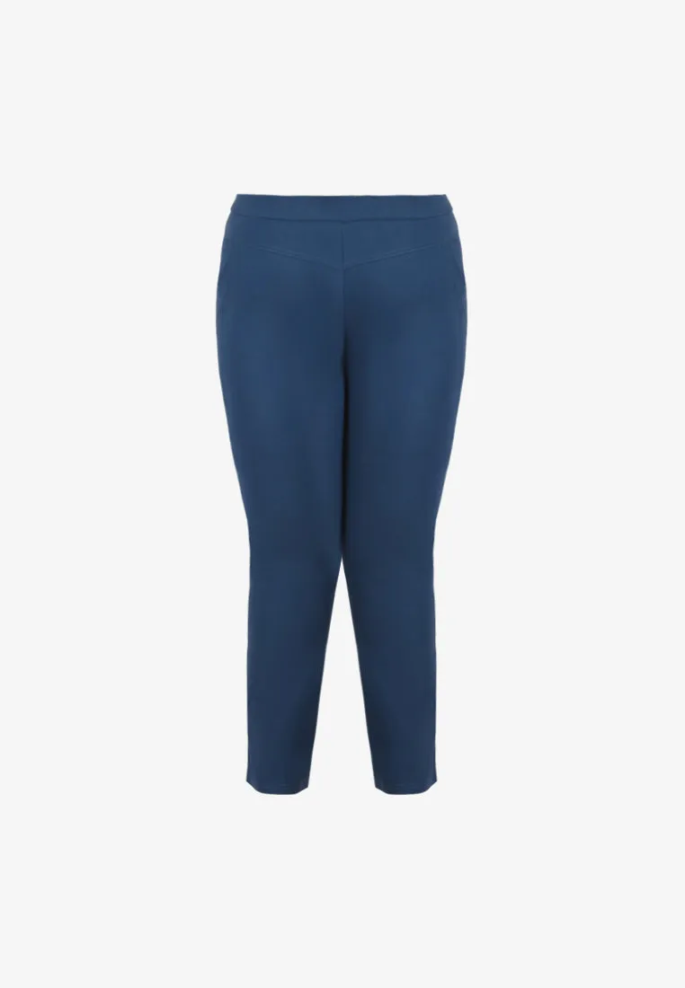 Gracie FLEXI Tall Version Straight Cut Pants - Blue