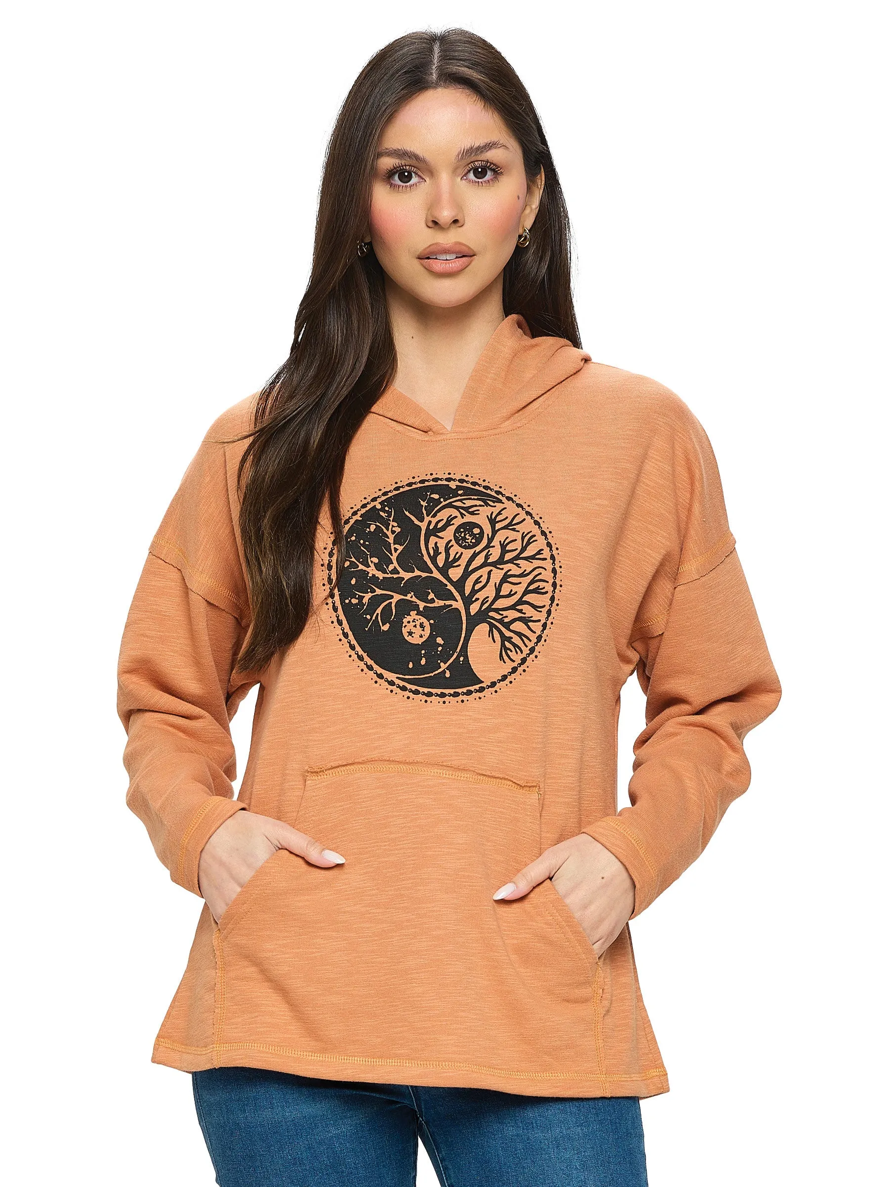 Hoodie Tree Yin Yang Print