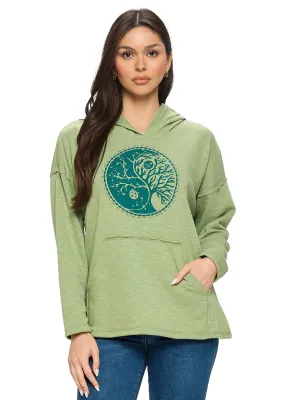 Hoodie Tree Yin Yang Print