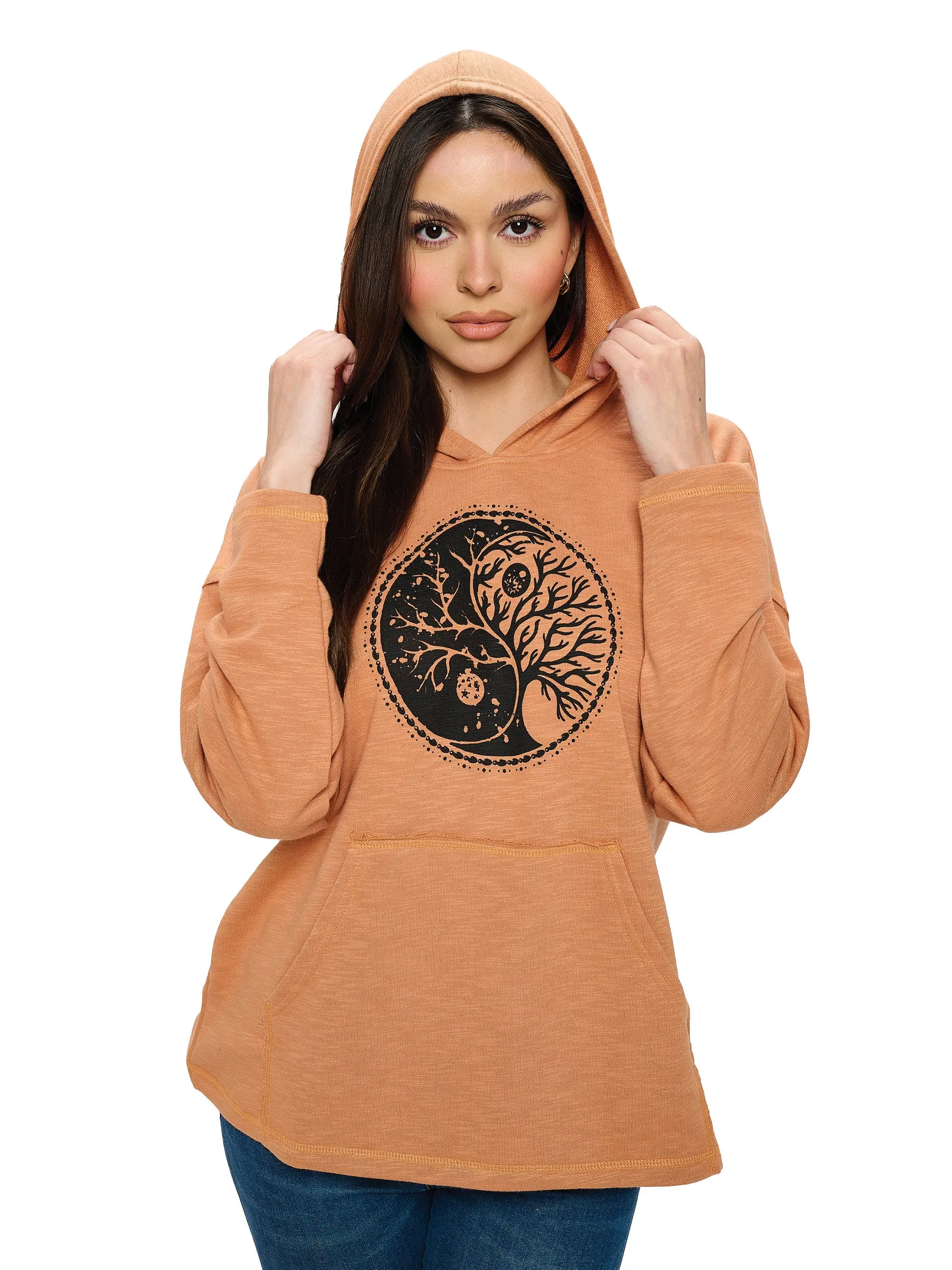 Hoodie Tree Yin Yang Print