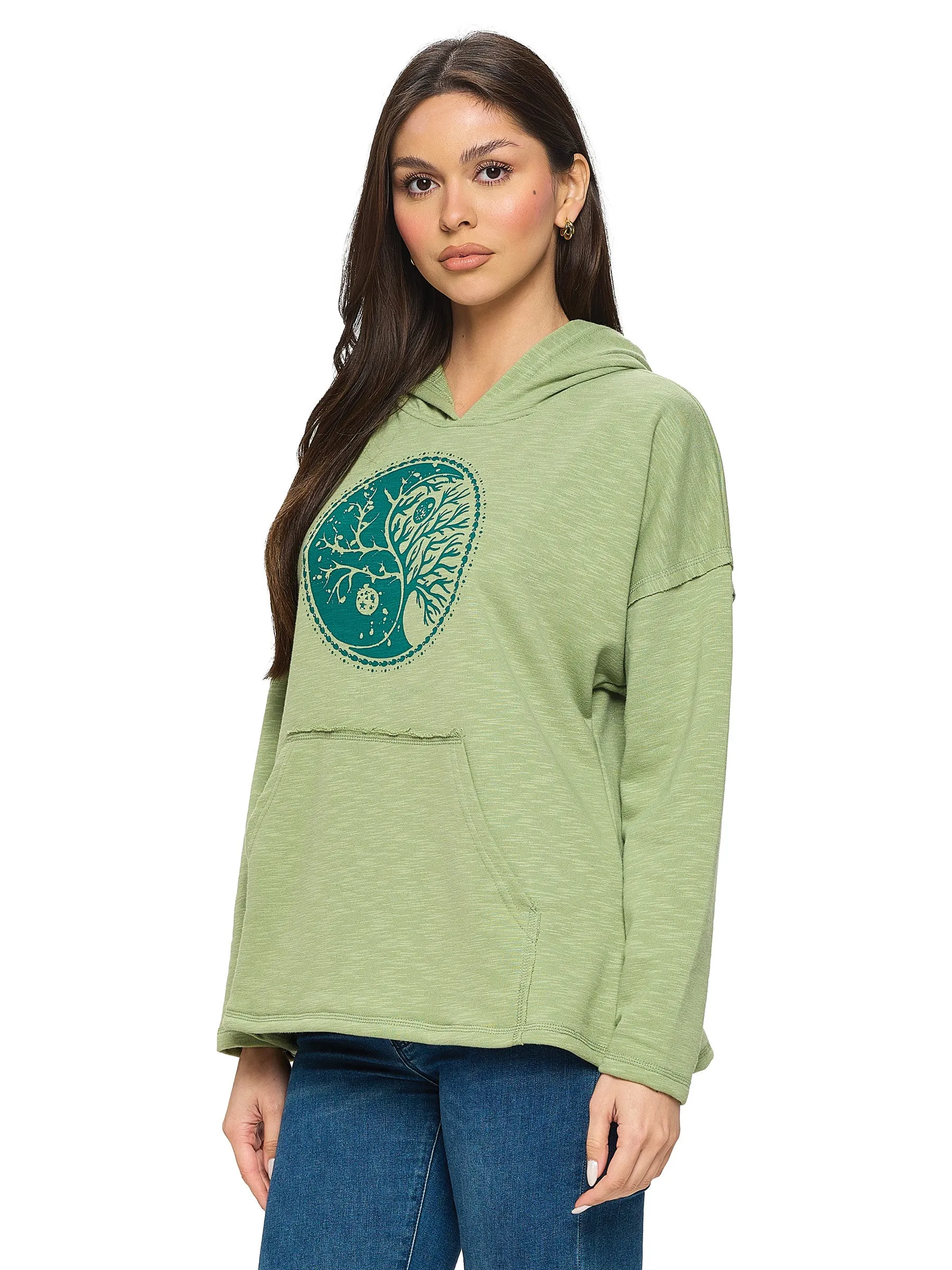 Hoodie Tree Yin Yang Print