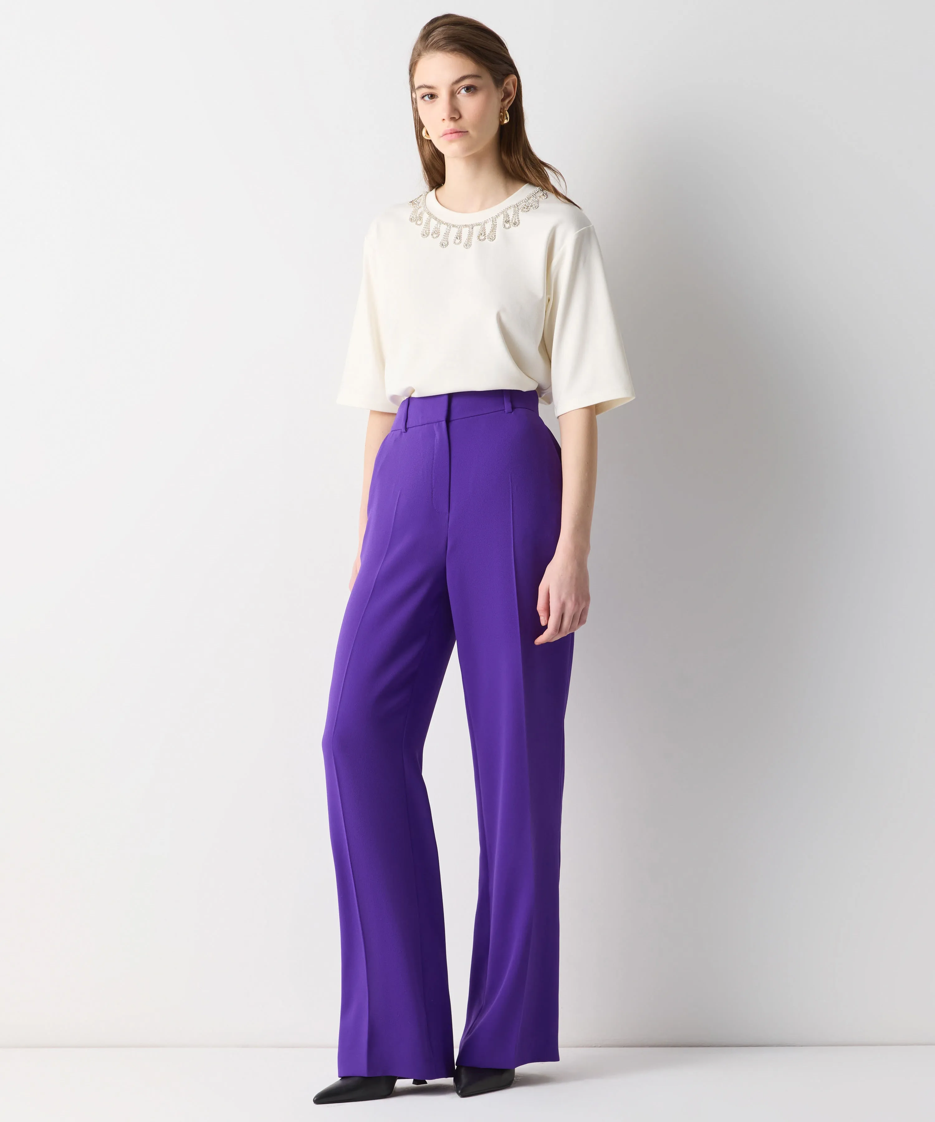 Ipekyol Loose Fit Solid Trousers Purple