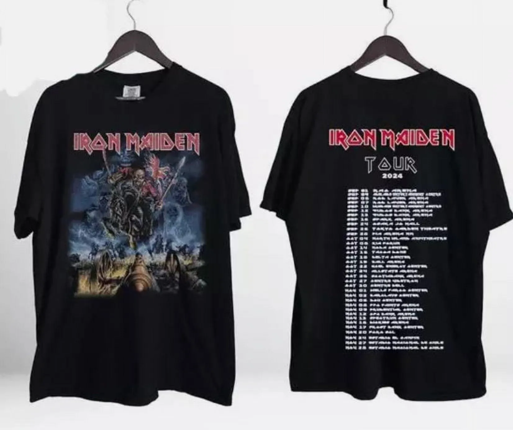 Iron Maiden 2024 Tour T-Shirt Official Merchandise Concert