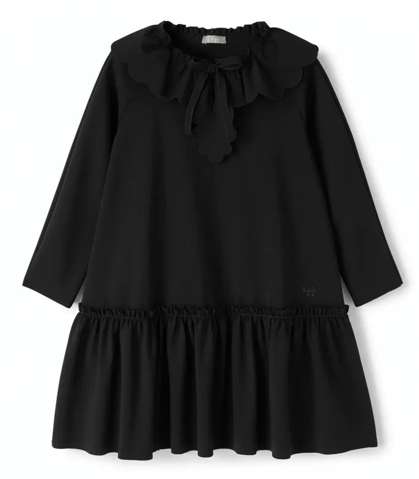 Long Sleeve Ruffle Collar Dress