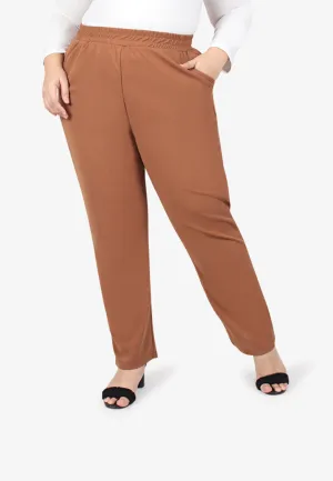 Mattea Minimalist Tapered Pants - Sienna Brown