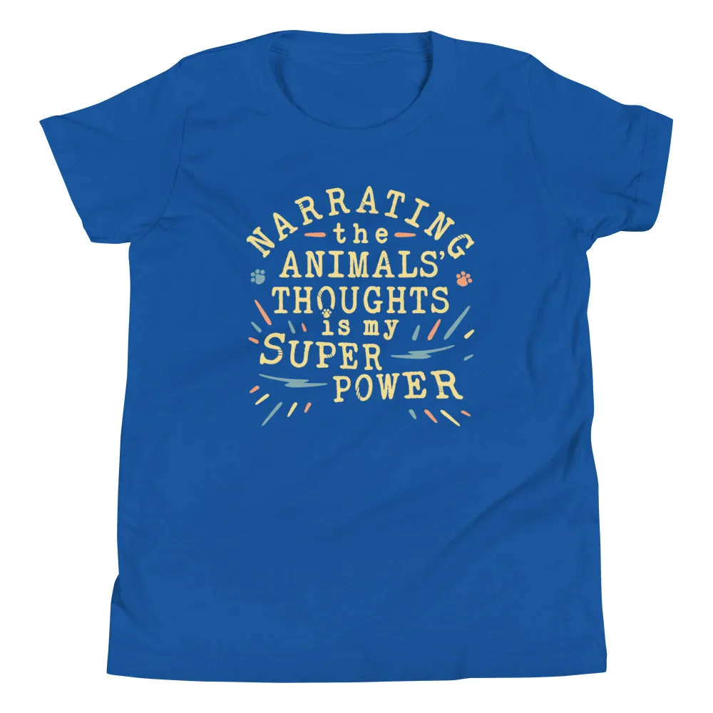 Narrating The Animals Thoughts Kid's Youth Tee