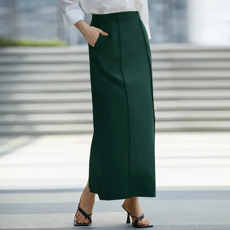 Office Lady Oversized Elegant Summer Long Skirts Office Lady Oversized Elegant Summer Long Skirts