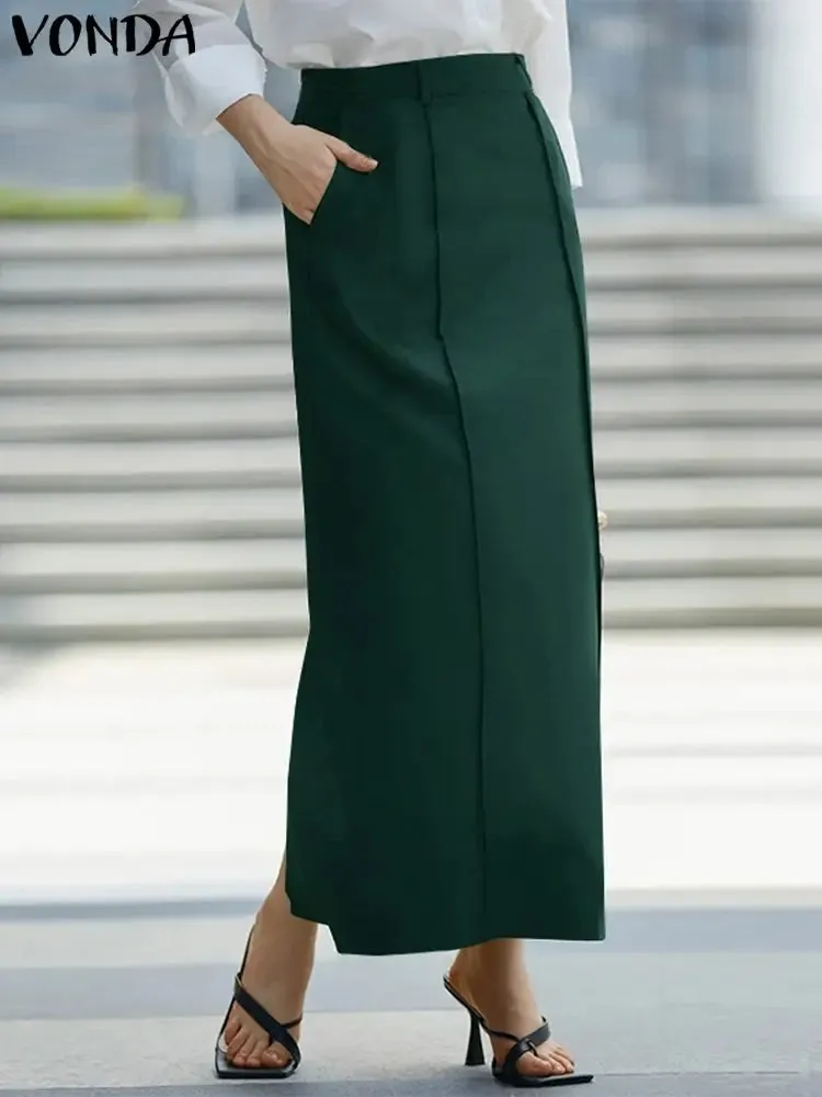 Office Lady Oversized Elegant Summer Long Skirts Office Lady Oversized Elegant Summer Long Skirts