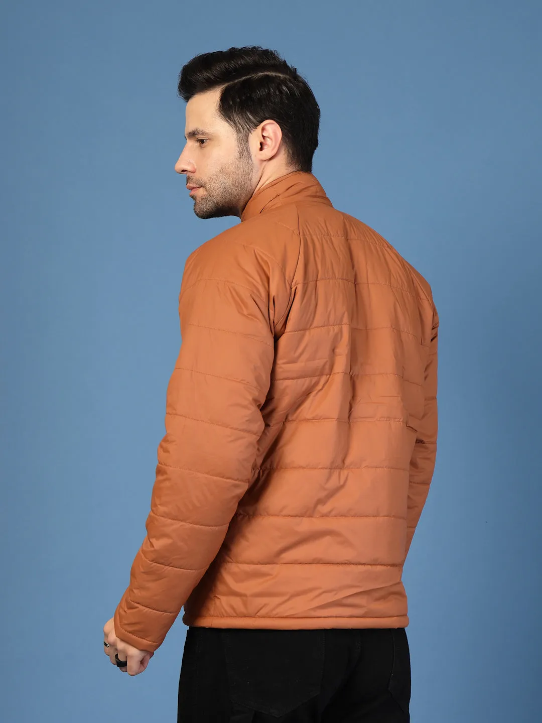 Stylish Solid Puffer Jacket