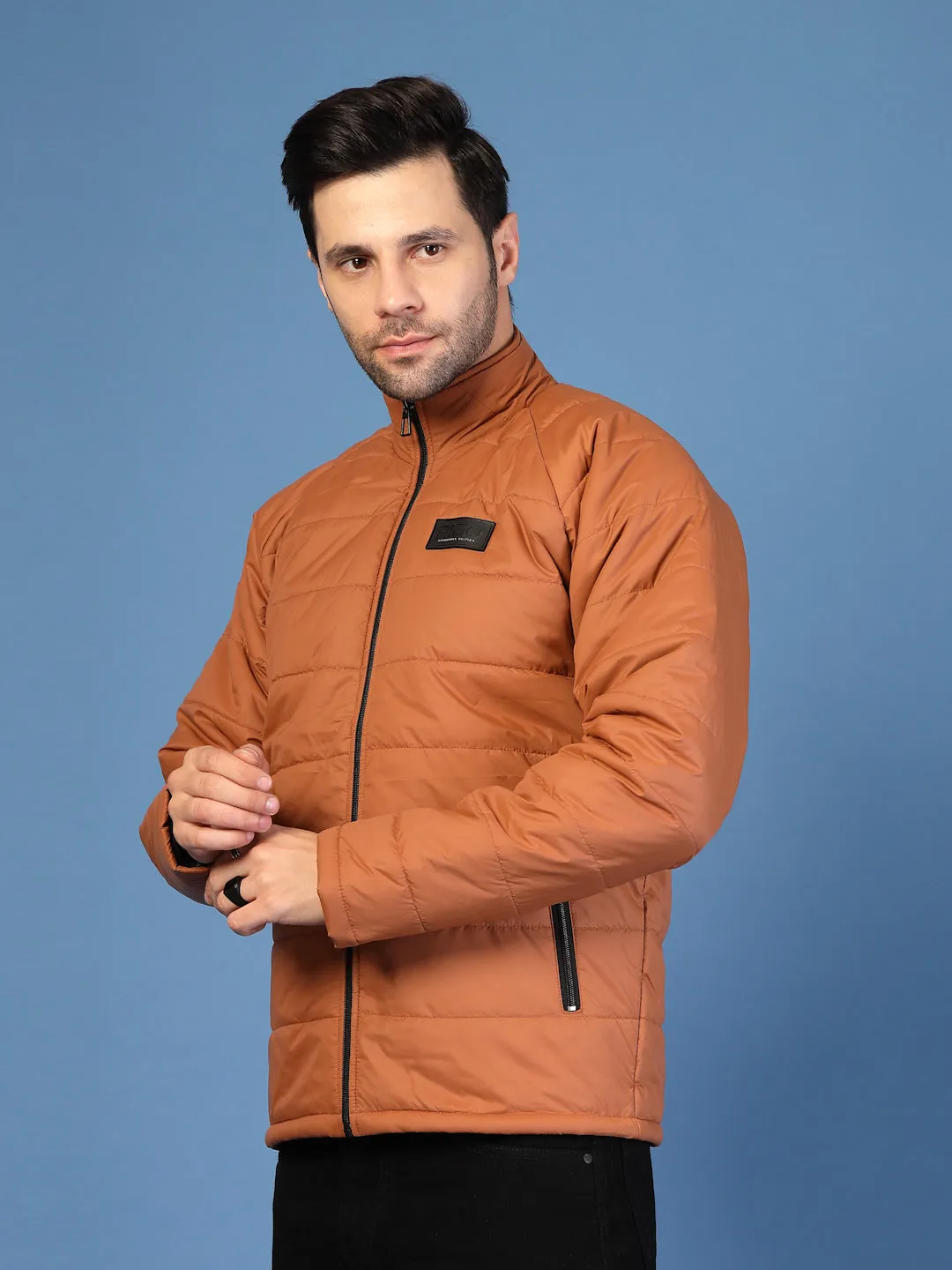 Stylish Solid Puffer Jacket