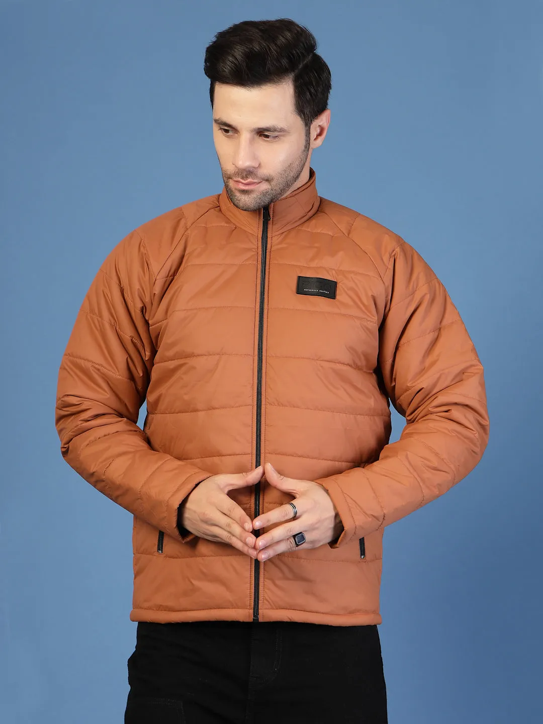 Stylish Solid Puffer Jacket