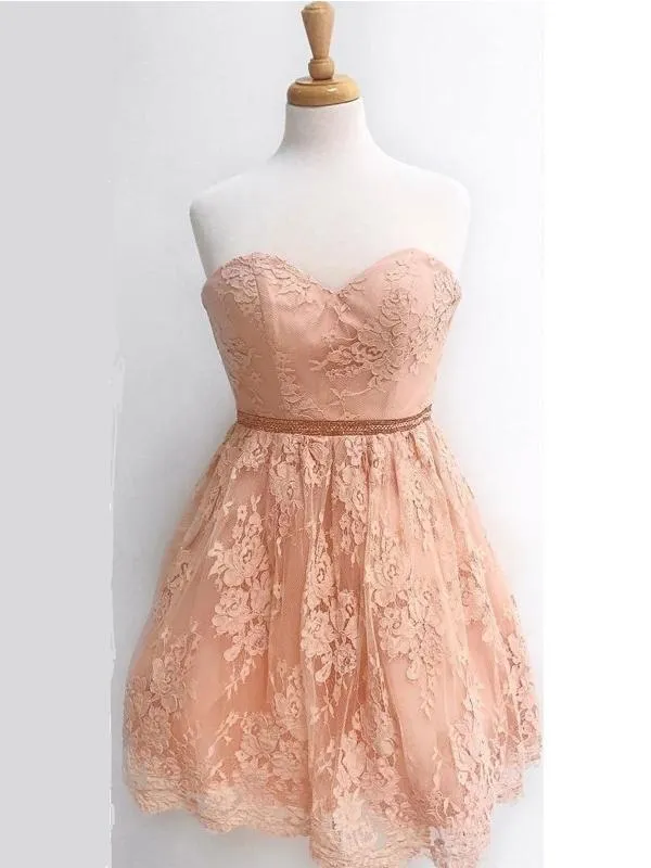 Sweetheart Charming  Lace Cheap Short Homecoming Dresses Online, CM591