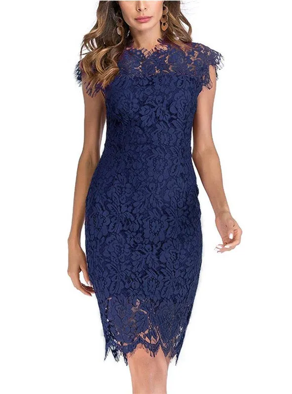 TastyHottie - Women's Bodycon Sleeveless Little Cocktail Party Dress with Floral Lace