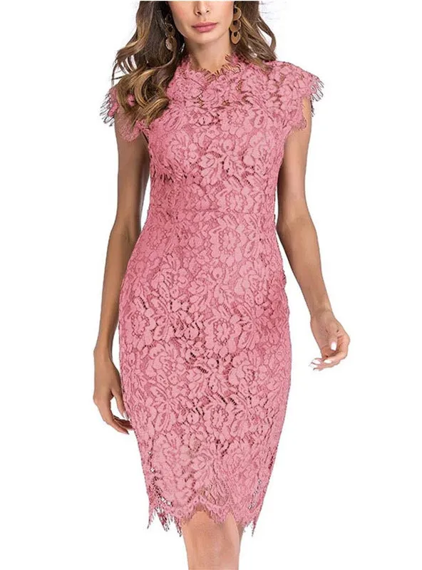 TastyHottie - Women's Bodycon Sleeveless Little Cocktail Party Dress with Floral Lace