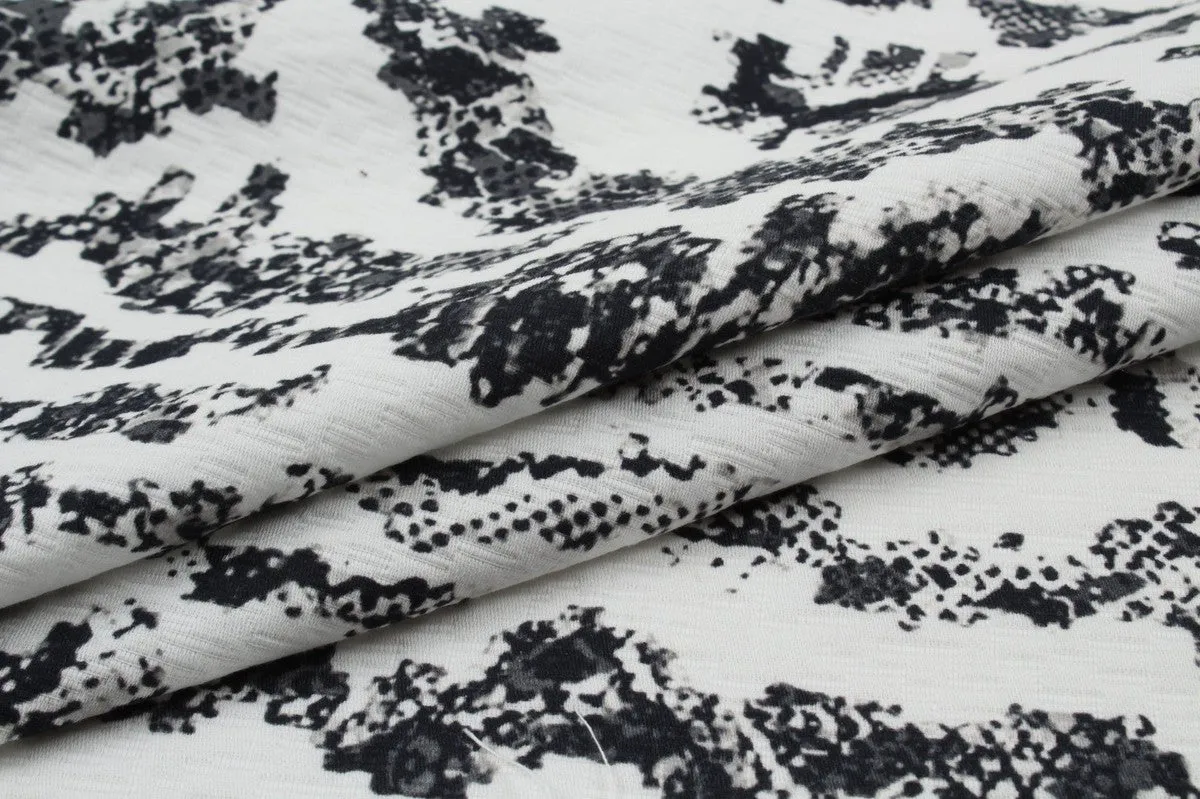 Textured Mid-Weight Cotton Fabric - Abstract Print