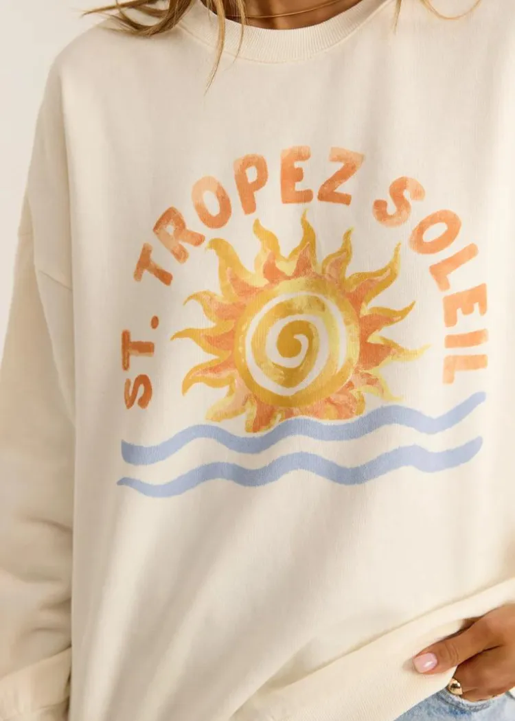 Z Supply Soleil Sunday Sweatshirt - Sea Salt ***FINAL SALE***